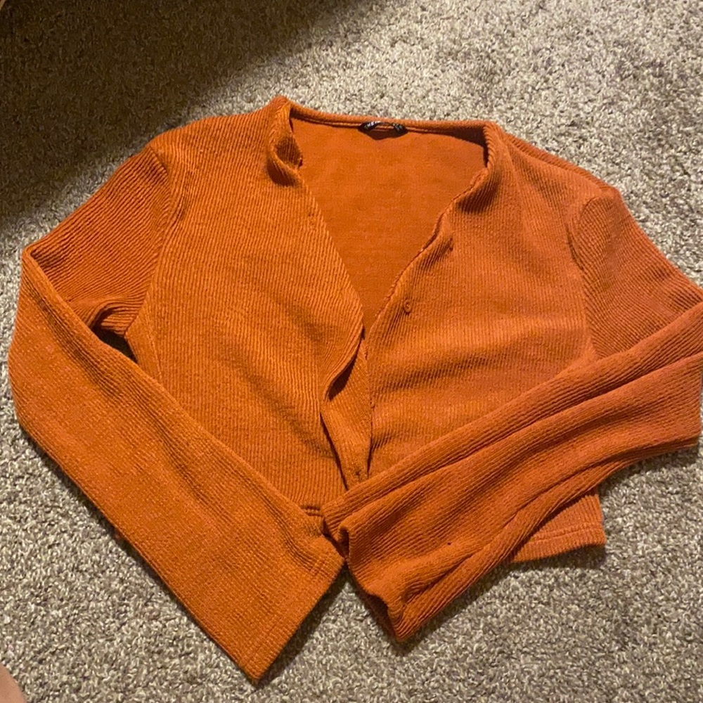 Orange cardigan